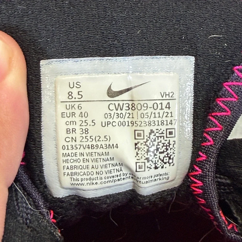 Nike Juniper Trail Running Shoes Womens Size 8.5 Black Pink Purple CW3809-014
